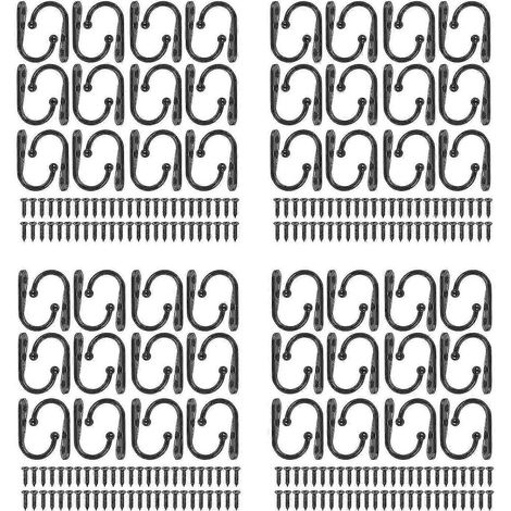 96 crochets porte-manteaux muraux, crochets pour peignoirs individuels, et 200 vis. (1/5)