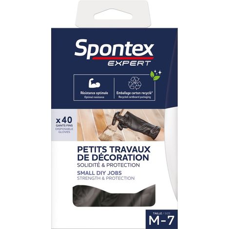 Packung mit 40 kleinen Arbeitshandschuhen, Größe M (7) SPONTEX Expert SPONTEX EXPERT (1/5)