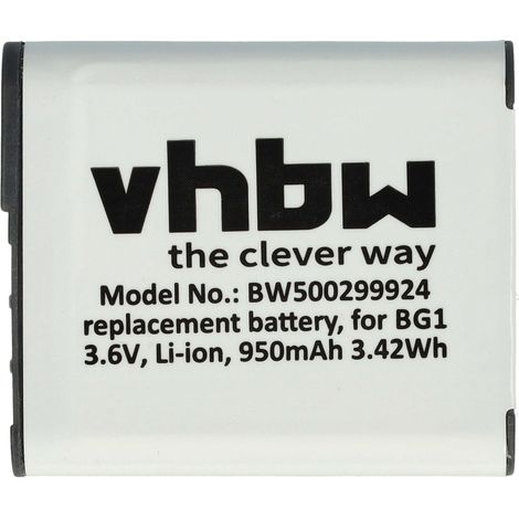 vhbw Akku Ersatz für Sony NP-FG1, NP-BG1 für Kamera (950 mAh, 3,6 V, Li-Ion) (1/5)