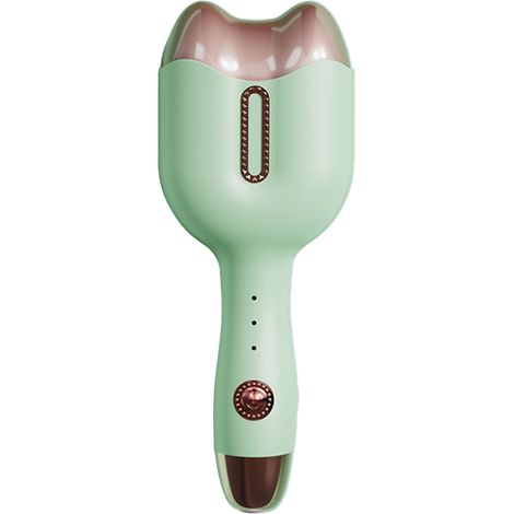 Boucleur à cheveux portable style mignon 220V, matériau PTC, fer à friser électrique pratique pour maison et voyage, vert (1/5)
