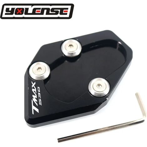 (Noir) Compatible avec YAMAHA TMAX530 T-MAX530 TMAX 530 T-MAX 2015 2016 - Béquille latérale, extension et support - Maxpower (1/3)