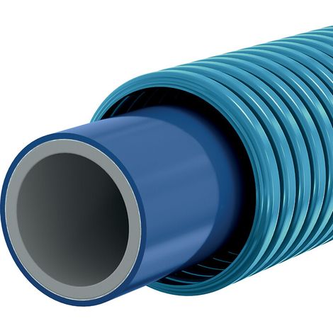 Tube PER gainé bleu Ø20 - longueur 50 m - Comap