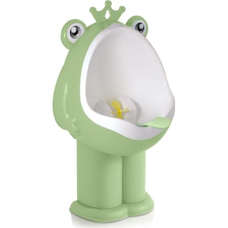 1 urinoir d'apprentissage, hauteur réglable, design grenouille, insert amovible, pare-éclaboussures intégré (1/5)