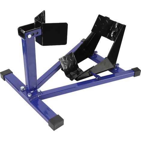 Randaco Blocco ruota moto per pneumatico anteriore - Acciaio - per Ø 17-21” - Larghezza 60-160 mm - Supporto sollevatore moto Montaggio Officina Stoccaggio