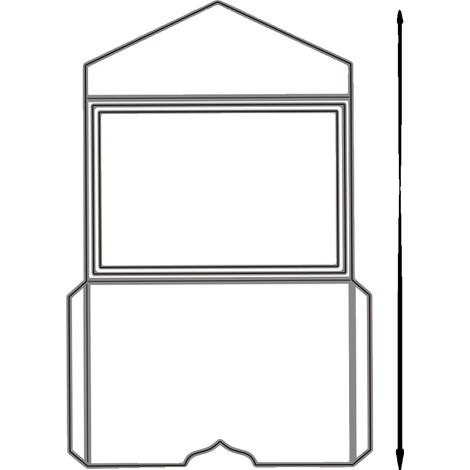Sagoma di taglio personalizzabile per lavori di cartoleria creativa, realizzata in metallo resistente, 13,6 x 21 cm. (1/2)