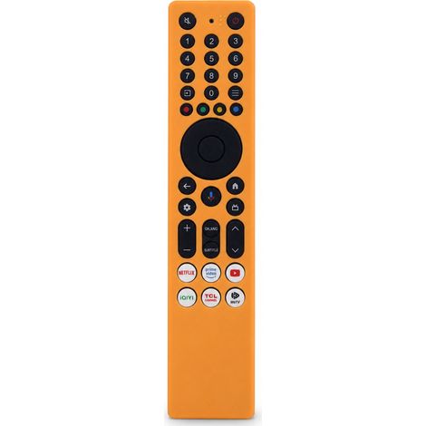 Housse en Silicone Orange pour Télécommande TV Compatible avec TCL RC833A, Antipoussière et Protection Antichute (1/5)