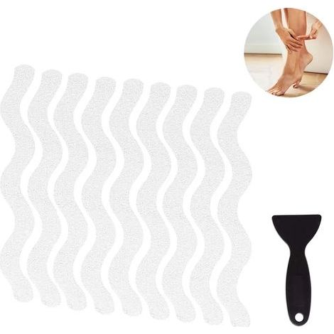 24 Antirutschpads, rutschfeste Klebestreifen für Dusche und Badewanne, transparente Antirutschaufkleber für Treppen und Badewannenboden (1/5)