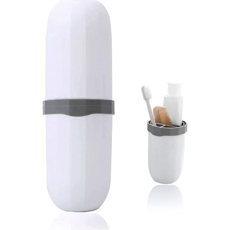 Boîte de dentifrice en plastique de voyage (blanc),