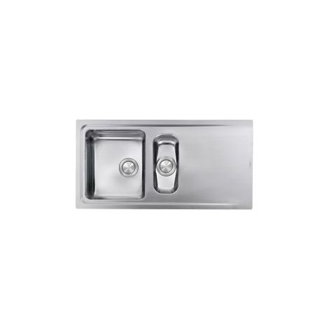 CM 015005RCSSP Evoluzione Lavello da incasso semifilo 1 vasca e 1-2 con gocciolatoio reversibile Acciaio inox satinato colore Inox (1/5)