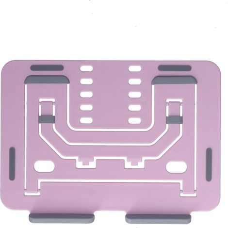 Support PC Réglable en Hauteur Pliable Antidérapant Réversible pour Ordinateur Portable et Tablette, Support de Bureau Rose (1/5)