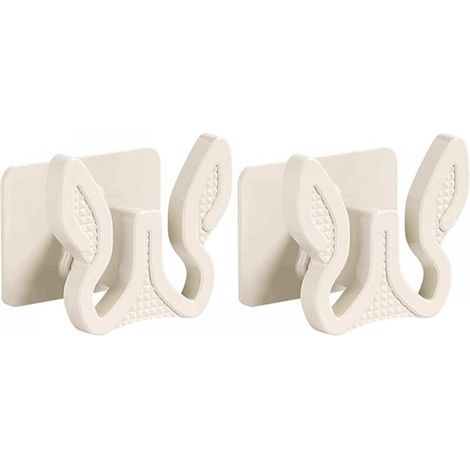 2 pièces Étagère à chaussures murale en plastique, polyvalente et portable, idéale pour la salle de bain ou le salon,Beige (1/5)