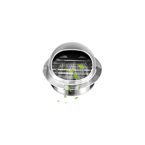 Grille d'aération en acier inoxydable 150mm – Bouche anti-insectes – Installation facile pour salle de bains et climatiseurs – Ventilation murale