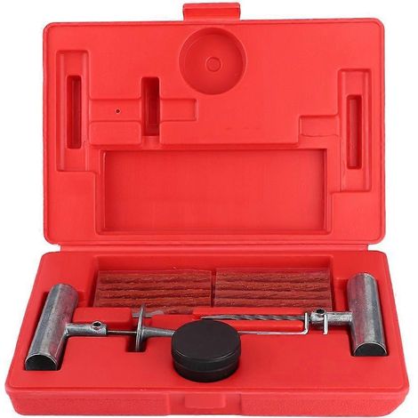 Kit de réparation de pneus tubeless, outil de réparation de crevaison pour tracteurs, tondeuses à gazon, camions et automobiles (1/4)