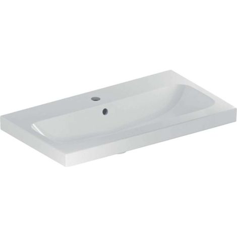 Geberit iCon Light lavabo con saliente reducido, 75 cm x 42 cm, (1/2)