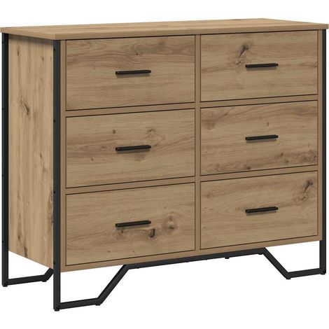 Maison Exclusive - Cassettiera 2 pcs Rovere artigianale 91 x 35,5 x 74,5 cm
