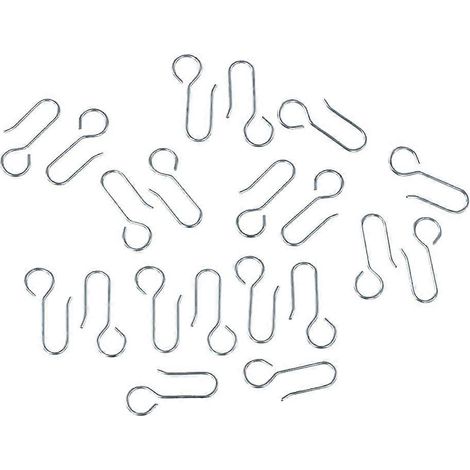 Crochets métalliques en S pratiques pour la suspension de rideaux, crochets et épingles de suspension pour tringles à rideaux (1/4)