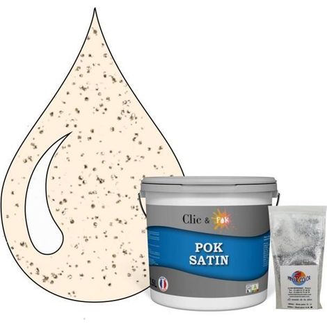 Peinture de Finition Acrylique Effet Pailleté - POK PAILLETTE - Rose Pêche - Satiné - 2,5L (1/4)