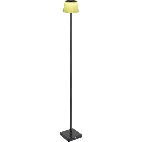 Lampadaire LED intégré noir mat, vert IP44 LED à intensité variable 3 000-4 000 K variateur tactile