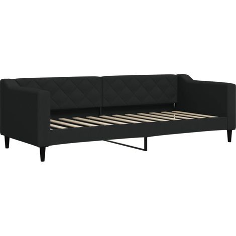 vidaXL Letto da Giorno Nero 80x200 cm in Tessuto