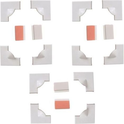 Bandes magnétiques pour fenêtre - Fixations autocollantes - 12 poignées d'angle, 6 clips coupe-vent pour des réparations sans couture, écran de fenêtre à faire soi-même (1/5)