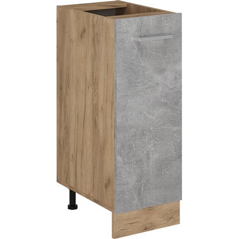 Apothekerschrank R-Line, Beton, 30 cm ohne Arbeitsplatte, Vicco