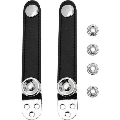 HONORNIC - Ceinture noire à bretelles accordéon, bretelles accordéon, sangle à soufflet rembourrée, rallonges de sangle accordéon (1/3)