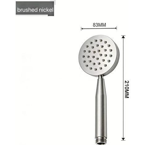 (Finition brossée A) Flexible de douche en acier inoxydable de 150 cm avec pommeau de douche en nickel brossé, accessoires pour robinetterie murale (1/5)