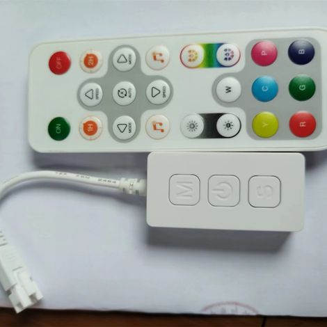 IoT RGB SPI LED controller SP548E, compatible with application, remote control and voice control via speaker.