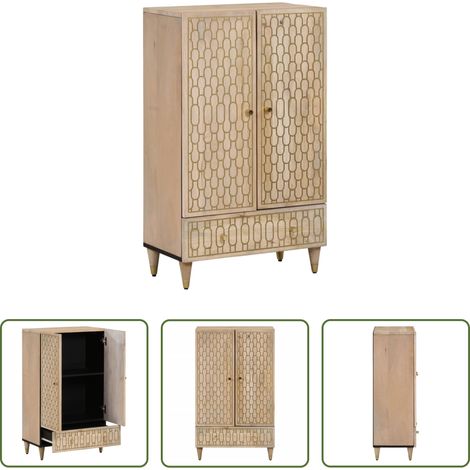 vidaXL Bois de manguier - Buffet 60x33x100 cm bois de manguier massif (1/5)