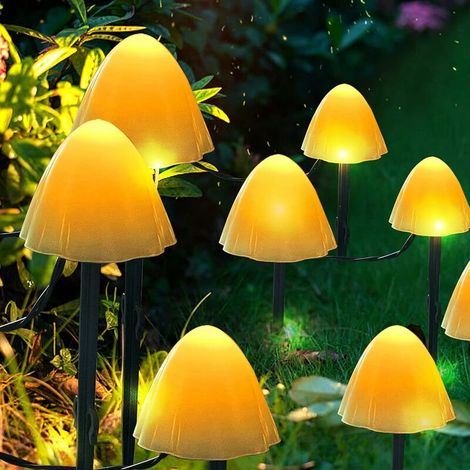 Wasserdichte Solarleuchten für den Außenbereich, LED-Solarlampen, Gartenleuchten für den Außenbereich, Pilz-Feen-Lichterkette, 3,8 m, 12 Lichter (1/5)