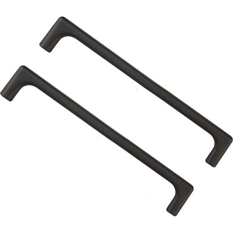 2pcs Poignee de Meuble Cuisine Noir, 160mm Entraxe de trou Poignees de Armoire de Style Europeen, Poignee de Alliage de Zinc (Vis inclus) (1/5)