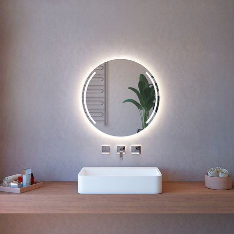 Miroir de salle de bain rond 75cm LED bluetooth ETR129-S