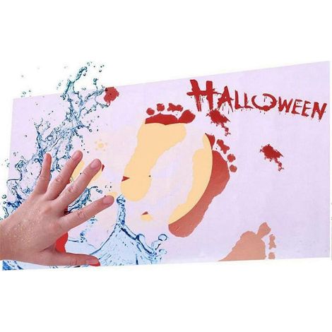 Tapis de bain d'Halloween sanglant à couleur changeante, antidérapant et décoloré par l'eau. Effrayez vos amis (1/4)