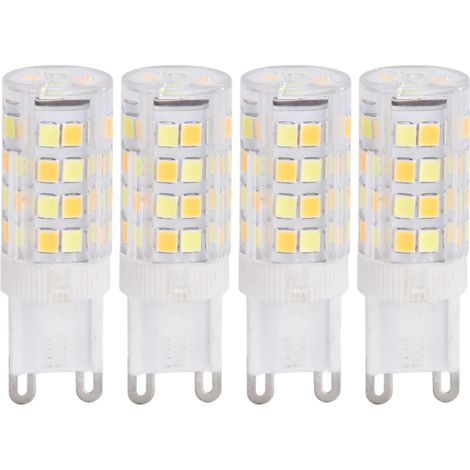 Lot de 10 ampoules LED G9 220V à intensité variable en céramique, remplaçant les ampoules halogènes pour lustre (G9 5W 52LED). (1/5)