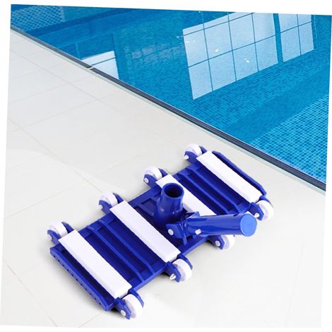 Cabezal de succión de plástico de 35,5 cm para piscinas, diseño veraniego  Herramienta manual ligera y portátil, acabado práctico, para accesorios de mantenimiento y limpieza de piscinas (1/5)