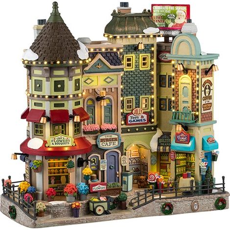 Lemax – Village de Noël Jingle Bell Bazaar 14x27x26cm – Éclairage 4,5V – Article avec scène intérieure et lumières