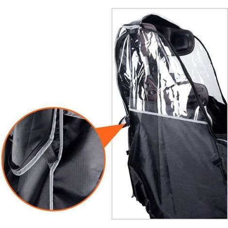 Housse de pluie pour vélo Manteau imperméable pour vélo pour enfants, housse imperméable pour puericulture habillage Noir (1/4)