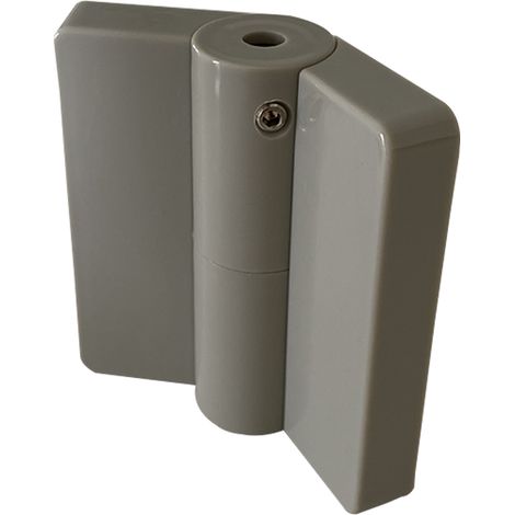 Paumelle à ressort droite en nylon avec cache vis pour cabines sanitaires - RAL 7038 HOMEWELL (1/2)