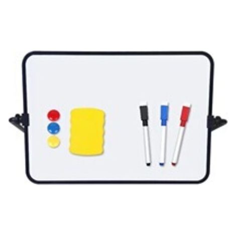 2 Pièces Tableau Blanc Magnetique, Tableaux Blancs Effaçables à Sec, Format A4 Tableaux Blancs Double Face, avec Stylos Effaçables à Sec, Gomme, Aimants pour Bureau Dessin, 30x21 cm (1/5)