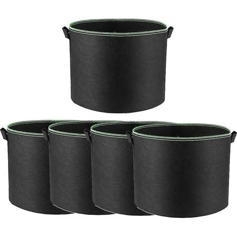 Potatisodlingspåse, 5-pack 10 gallon grönsaksodlingspåsar med visning (1/3)