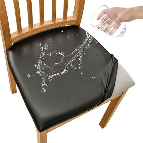 Housse de chaise imperméable et élastique - noire (1/5)