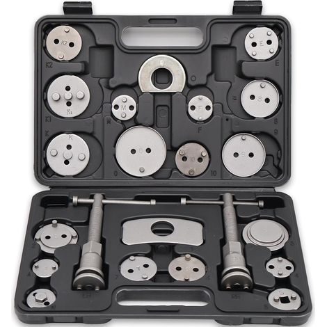 Kit de repousse-piston de frein universel, 23 pièces, outil pour repousse-piston de frein pour étrier de frein et cylindre de frein, outil de piston de frein de voiture avec (1/5)