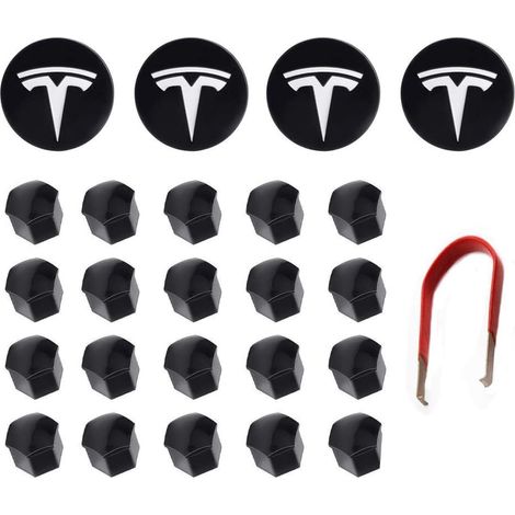 Kit d'enjoliveurs pour Tesla, ensemble d'enjoliveurs, cache-écrou d'enjoliveur, enjoliveur pour Model Y, Model 3, Model S, Model X (1/3)