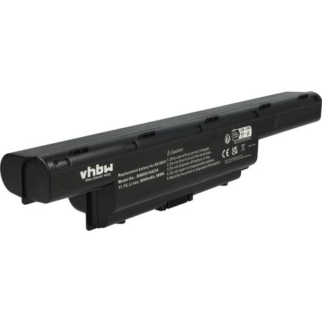 vhbw Akku kompatibel mit Packard Bell EasyNote TM83, TM98, TM94, TS11-HR, TK85, TM89, TM87, TM86, TM85, TM82, TM81 Notebook (8800 mAh, 11,1 V, Li-Ion) (1/5)