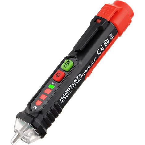 Detector de voltaje sin contacto, comprobador de voltaje de sensibilidad ajustable, comprobador eléctrico, comprobador de línea de fase sin contacto de 12V-1000V (1/5)