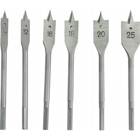 Flachbohrer Holz Mega flat wood drill set 10-25 mm 6 Stück