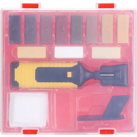 Kit de réparation de stratifié, système de cire, plan de travail au sol, puces d'enveloppe robuste, rayures, ensemble d'outils de réparation, kit d'outils à main (1/4)