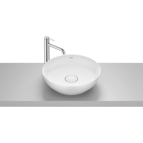 Vasque à poser bol Fineceramic - Roca - Ø425mm H130mm - Blanc brillant