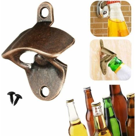 Ouvre-bouteille Mural - Alliage De Zinc - 8 cm x 5,9 cm - Pour Cuisine Bar Garage - 10 Pièces (1/4)