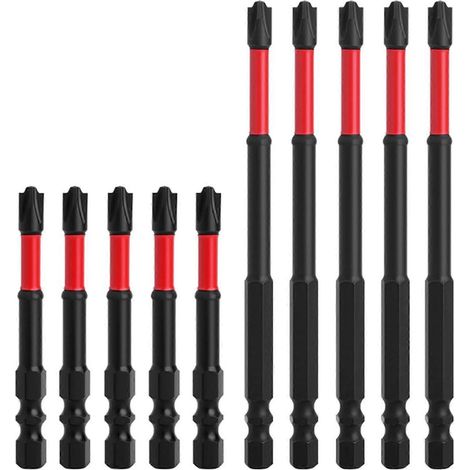 Embouts de tournevis à percussion antidérapants, robustes et puissants, avec pointe magnétique pour la réparation d'appareils électroménagers (1/4)
